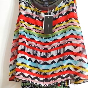Multicolor dress 👗 with fitted waist